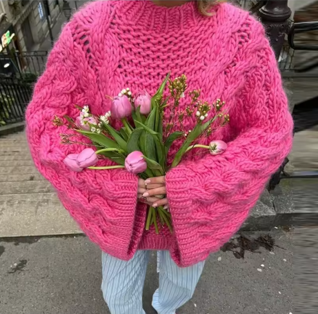 Soft Touch Winter Sweater – PINK